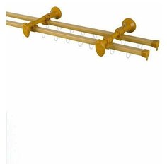 Карниз профильный металлический Delfa Капри, 2-рядный, бежевый, 240 см