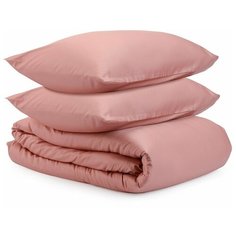 Комплект постельного белья из сатина темно-розового цвета из коллекции essential, 150х200 см TK21-DC0002 Tkano