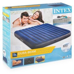 Надувной матрас- кровать с подгол. бим Стандарт квин (152*203*25см) Intex
