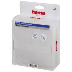 Конверт Hama на 1CDDVD H-33810 прозрачный упак.100шт