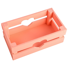 Кашпо Дарим красиво Двушка Лайт Сердце 24.5x13.5x9 см персиковый