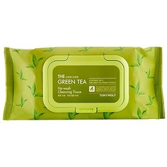 Tony Moly Салфетки для снятия макияжа с экстрактом зеленого чая The Chok Chok Green Tea No- Wash Cleansing Tissue 100 шт