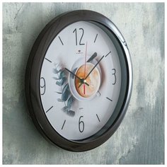 Часы настенные Рубин серия: Кухня, "Утренний кофе", d 29 см, плавный ход