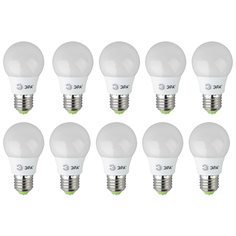 Светодиодная лампочка 6Вт ECO LED A55-6W-840-E27 ЭРА белый свет, 10шт ERA