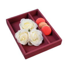 Кашпо Дарим красиво Макарунас 25.5х20х4.5 см малиновый