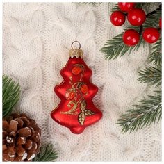 Елочное украшение "Пряничная елка Народные узоры" h-9 см Сима ленд