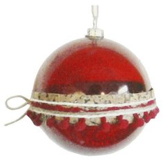 Набор для творчества - создай ёлочное украшение «Шар с бахромой», цвет красный Сима ленд