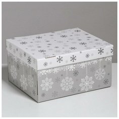 Складная коробка Let it snow, 31,2 х 25,6 х 16,1 см Сима ленд