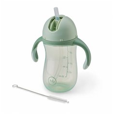 Поильник Happy Baby с трубочкой и ручками 260мл Olive 14010