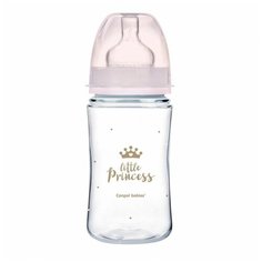 Бутылочка для кормления Canpol Babies EasyStart Royal Baby PP с широким горлышком 240мл с 3месяцев Розовый