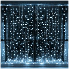 Гирлянда световой занавес светодиодная (штора) 2x2м Цвет холодный белый China Dans International
