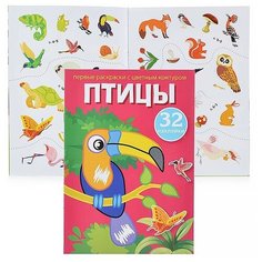 Первые раскраски с цветным контуром и наклейками. Птицы Crystal Book