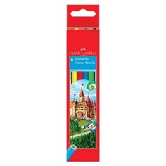 Карандаши цветные Faber-Castell, 6цв, заточен., картон, европодвес, 120106 2 штуки