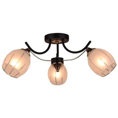 Люстра ESCADA Basic 3 1104/3P, E27, 180 Вт, кол-во ламп: 3 шт., цвет арматуры: черный, цвет плафона: белый