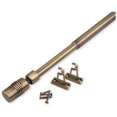 Мини- карниз OLEXDECO «Цилиндр» 120-200 см. Антик