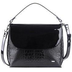 Сумка женская Esse, натуральная кожа, черный