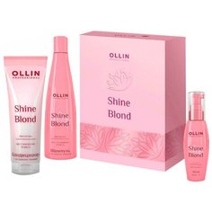 Ollin Shine Blond - Оллин Шайн Блонд Набор Шампунь + Кондиционер + Масло, 300+250+50 мл -