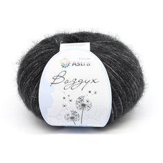 Пряжа Astra Premium Воздух (Air) 50гр. 140м (42% шерсть, 42% акрил, 16% полиэстер) (02 темно-серый), 3 шт