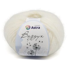 Пряжа Astra Premium Воздух (Air) 50гр. 140м (42% шерсть, 42% акрил, 16% полиэстер) (03 белый), 3 шт