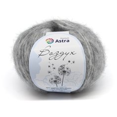 Пряжа Astra Premium Воздух (Air) 50гр. 140м (42% шерсть, 42% акрил, 16% полиэстер) (01 светло-серый), 3 шт