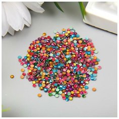 Арт Узор Декор для творчества металл "Кружочки разноцветные" набор 2000 шт 0,2х0,2 см