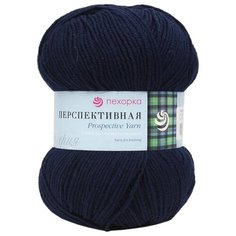 Пряжа Пехорка Перспективная 100гр. 270м (50%шерсть, 50%акрил высокообъемный) (04-Т.Синий)