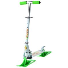 Самокат-снегокат Graffiti Лисы серо-голубой