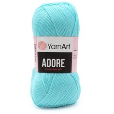 Пряжа YarnArt Adore 100гр 280м (100% акрил с эффектом анти-пиллинга) (342 светло-бирюзовый) 5 шт