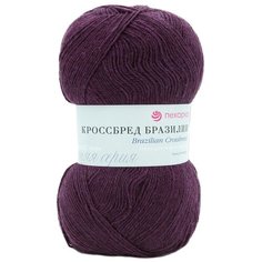 Пряжа Пехорка Кроссбред Бразилии (50%шерсть мериносовая, 50%акрил) (191-Ежевика)