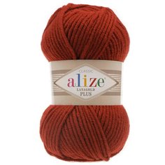 Пряжа для вязания Alize Lanagold Plus 100гр. 140м (49% шерсть, 51% акрил) (36 терракот), 5 мотков