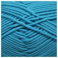 Пряжа из Троицка Юбилейная 200гр. 200м (20% мериносовая шерсть, 80% акрил) (0474 голубая бирюза), 5 мотков Троицкая камвольная фабрика