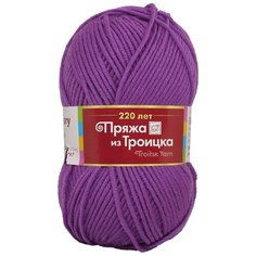 Пряжа из Троицка Юбилейная 200гр. 200м (20% мериносовая шерсть, 80% акрил) (0570 светлая фуксия) 5 шт Троицкая камвольная фабрика