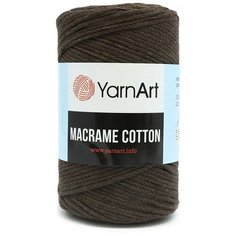 Пряжа YarnArt Macrame Cotton 250гр 225м (80% хлопок, 20% полиэстер) (769 темный шоколад), 4 мотка