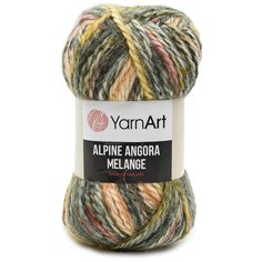 Пряжа YarnArt Alpine Angora Melange 150г 150м (20% шерсть, 80% акрил) (438 меланж) 3 шт