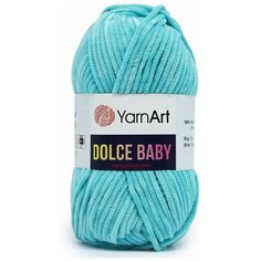 Пряжа YarnArt Dolce Baby 50гр 85м (100% микрополиэстер) (746 бирюзовый), 5 мотков
