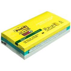 Блок-кубик Post-it Super Sticky, Z-блок, эко-тропик, 6 блоков по 90 листов (7100097992)