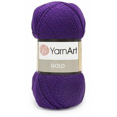 Пряжа YarnArt Gold 100гр 400м (92% акрил, 8% металлик) (9006 фиолетовый), 5 мотков