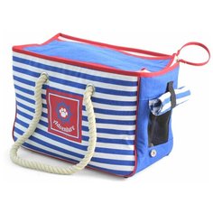 Сумка- переноска для животных Triol Nautica 04NL, голубой/белый, 41*20*28 см