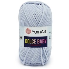 Пряжа YarnArt Dolce Baby 50гр 85м (100% микрополиэстер) (776 голубой), 5 мотков