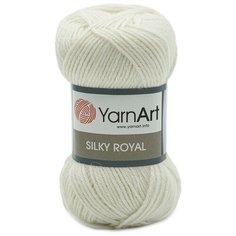 Пряжа YarnArt Silky Royal 50гр 140м (35% шелковая вискоза, 65% шерсть мериноса) (447 белый) 5 шт