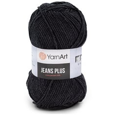 Пряжа YarnArt Jeans Plus 100гр 160м (55% хлопок, 45% полиакрил) (28 графит) 5 шт