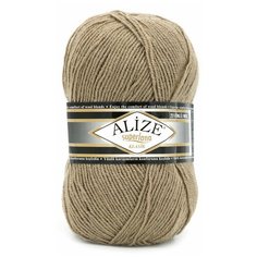 Пряжа ALIZE Superlana klasik (однотонная) 100гр. 280м. (75% акрил, 25%шерсть) ТУ (584 кофе с молоком) 5 шт