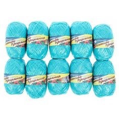 Пряжа Хозяюшка-рукодельница Для души и душа, 100 % полипропилен, 50 г, 200 м, 10 шт., бирюзовый