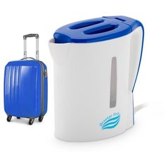 Чайник электрический Великие Реки Мая-1 бело- синий, 0,5 л, пластик, 500 Вт