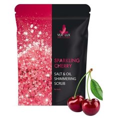 Скраб- шиммер для тела Vealux Sparkling Cherry искрящийся, с маслом вишни и экстрактом ацеролы, 200 г