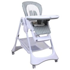 Indigo Стул для кормления Indigo ELEGANT, Е101 ЭкоКожа Серый