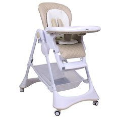 Indigo Стул для кормления Indigo ELEGANT, Е101 ЭкоКожа Бежевый