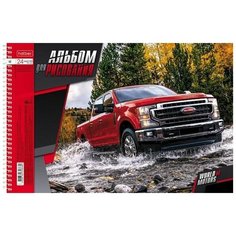 Альбом д/рис 24л спир "World of motors- Мир моторов" Hatber