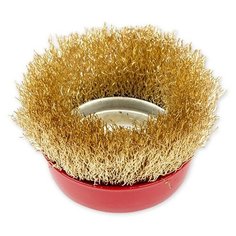 Щетка для УШМ чашка 75 мм, посадка M14, латунированная проволока ARNEZI R8045075 (Производитель: ARNEZI R8045075)