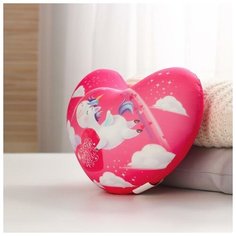 Подушка-антистресс mni mnu Сердце, "Люблю тебя", Единорожек